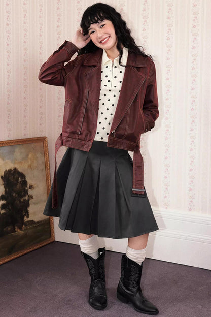 Slim Polka Dot Knit Sweater