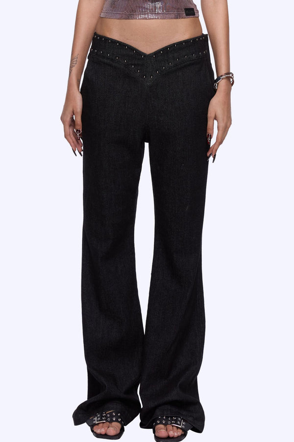 Micro Studded Leopard Print Jeans