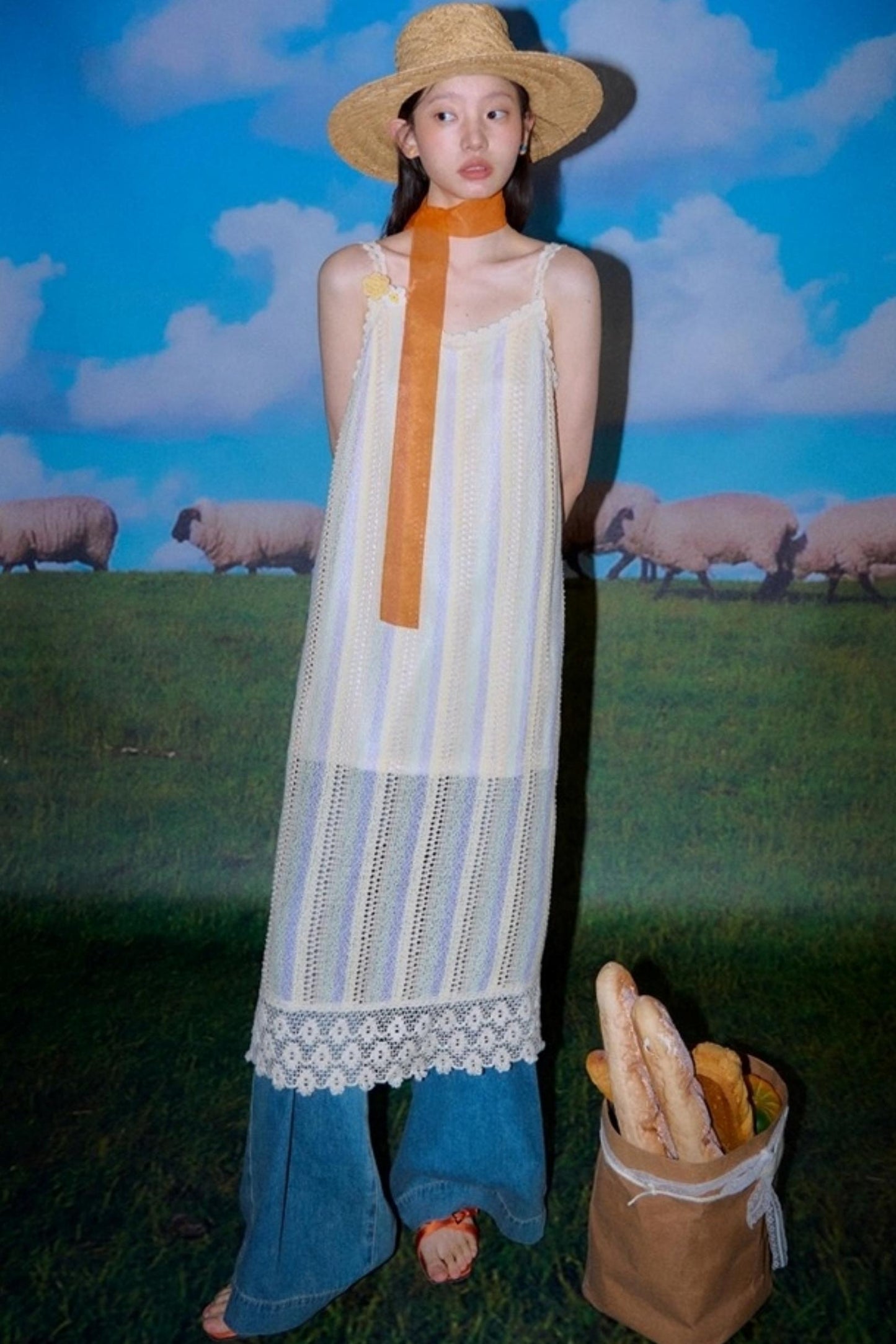 Rainbow Bohemian Hand Hook Flower Dress