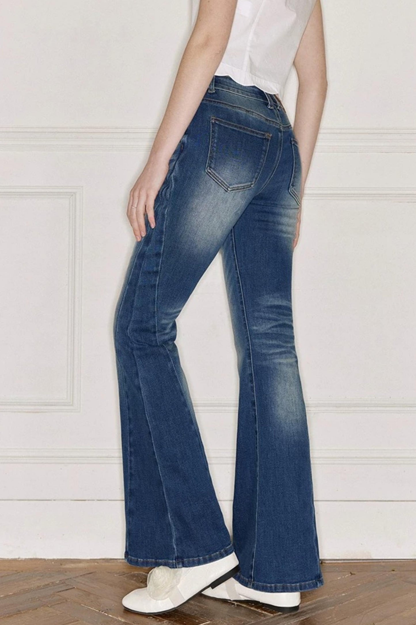 American Retro Distressed Flared Jeans