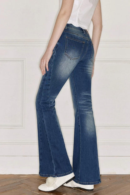 American Retro Distressed Flared Jeans