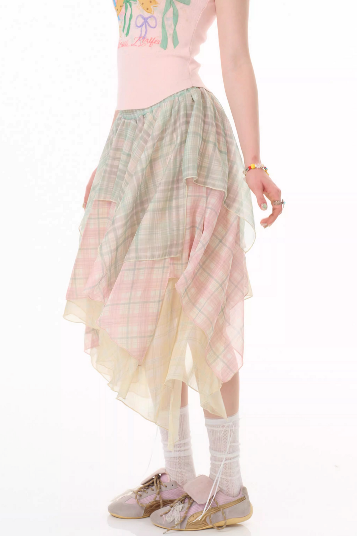 Cherry Blossom Chiffon Skirt