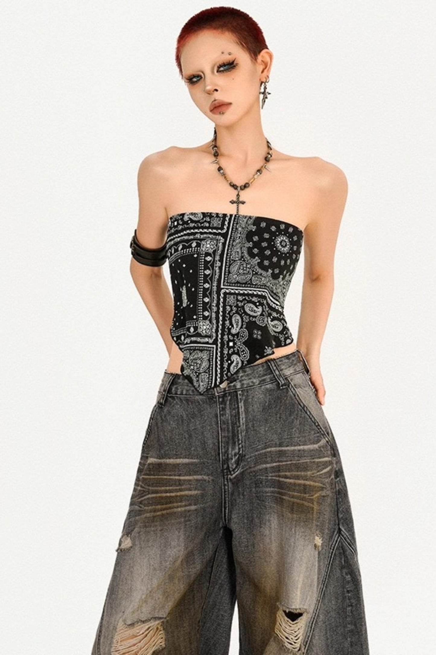 Cool American Punk Loose Jeans