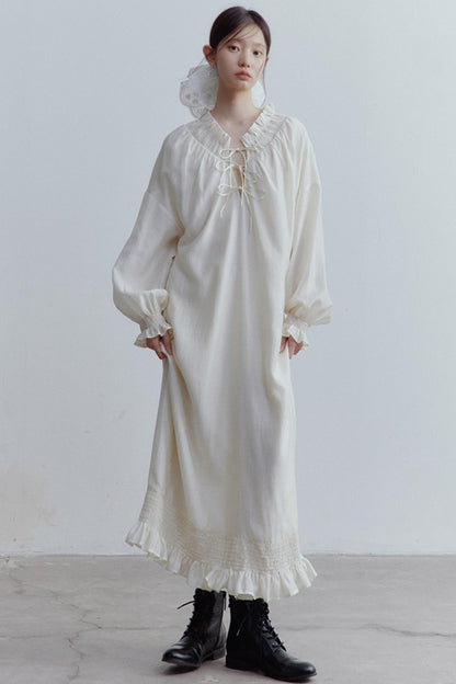 Soft Skin-Friendly Linen Cocoon Dress