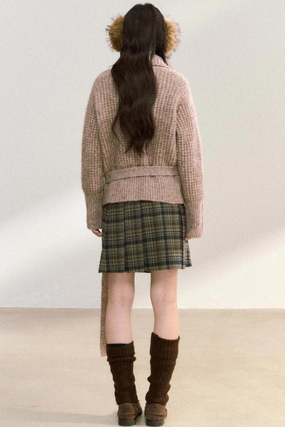 Double Pocket Button-Up Knit Jacket