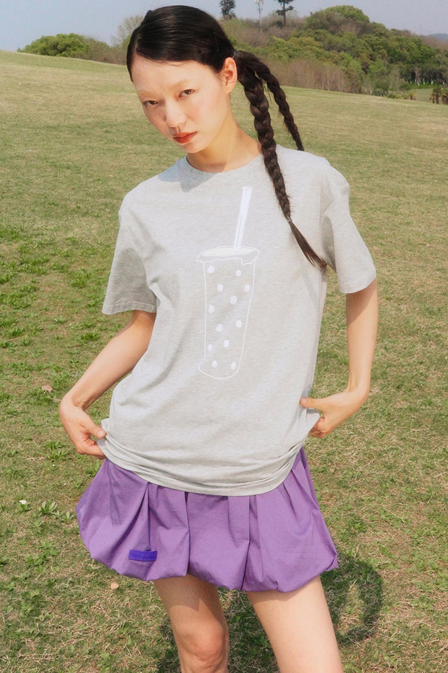 Gray Pearl Milk Tea T-Shirt