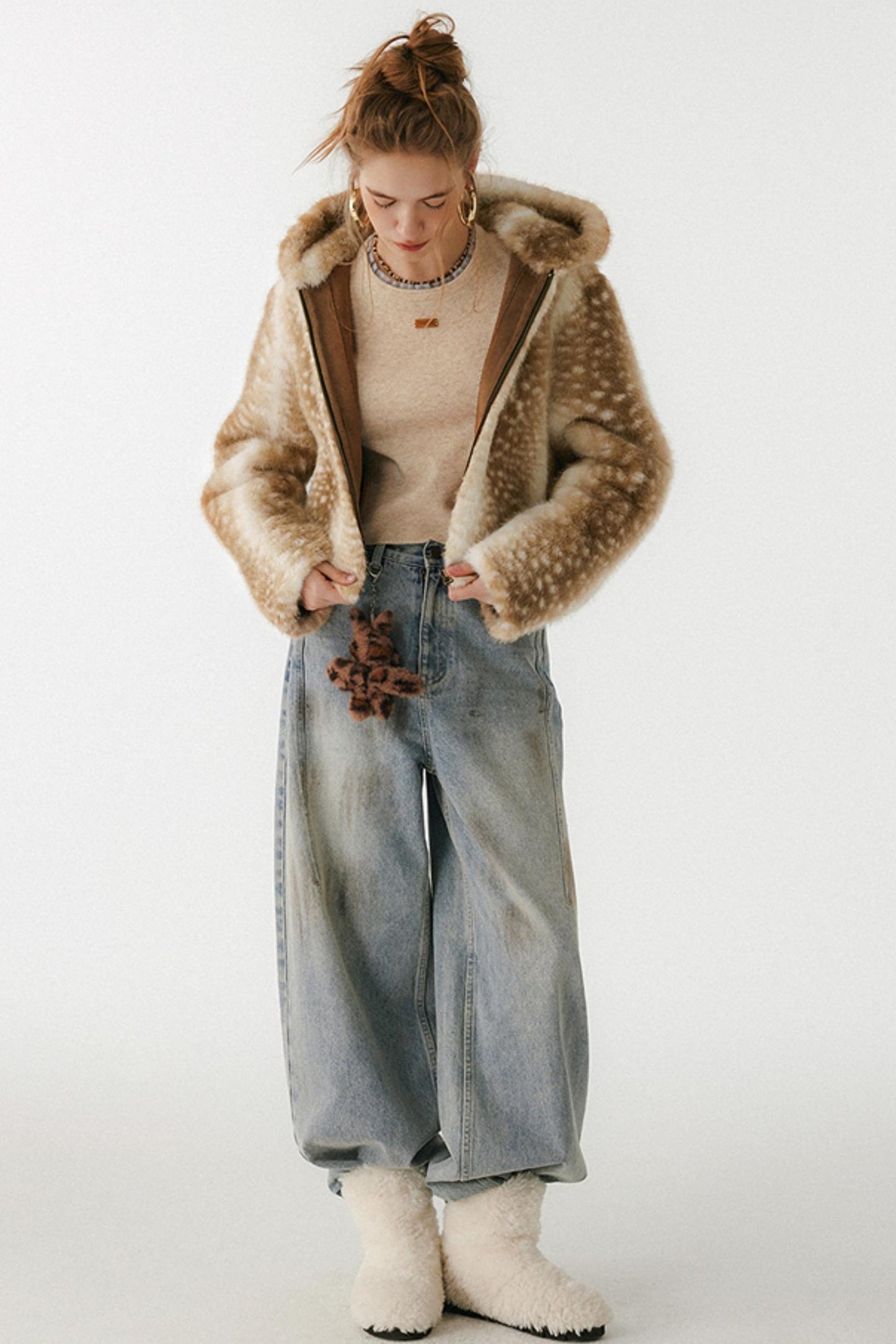 Uena Wool Blend Logo Top