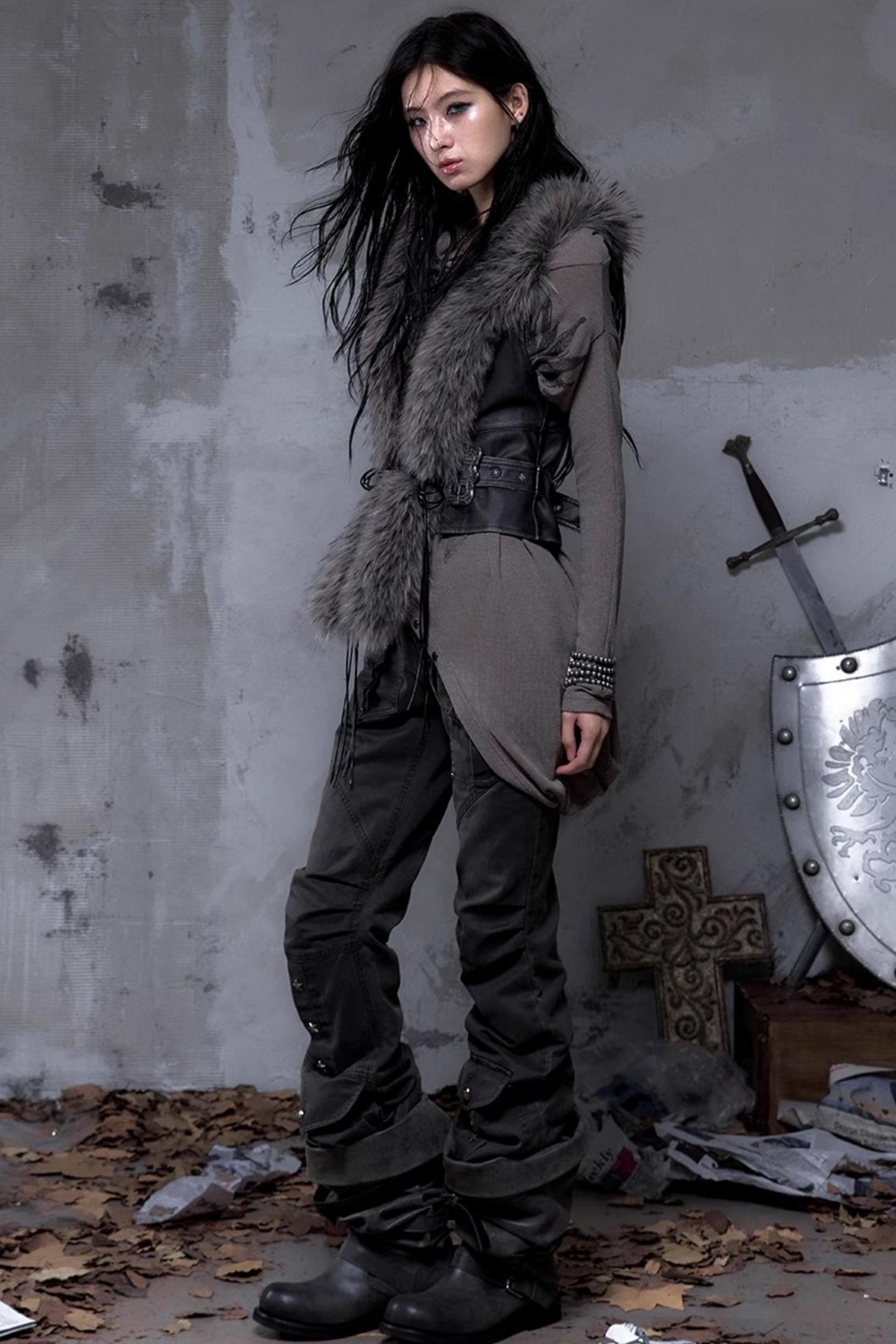 Wasteland Punk Fur Vest