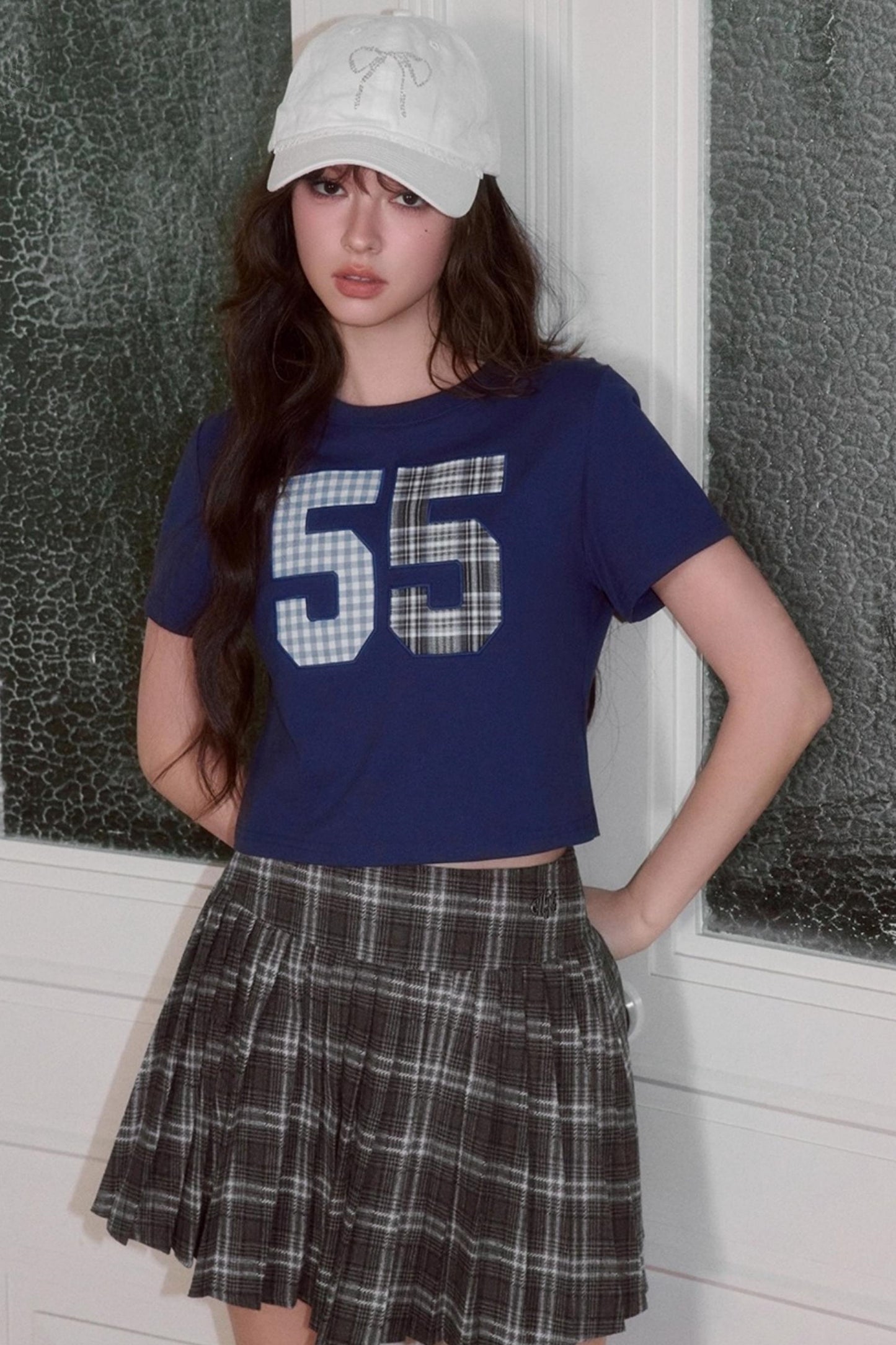 Pleated Classic Plaid Woolen Skirt