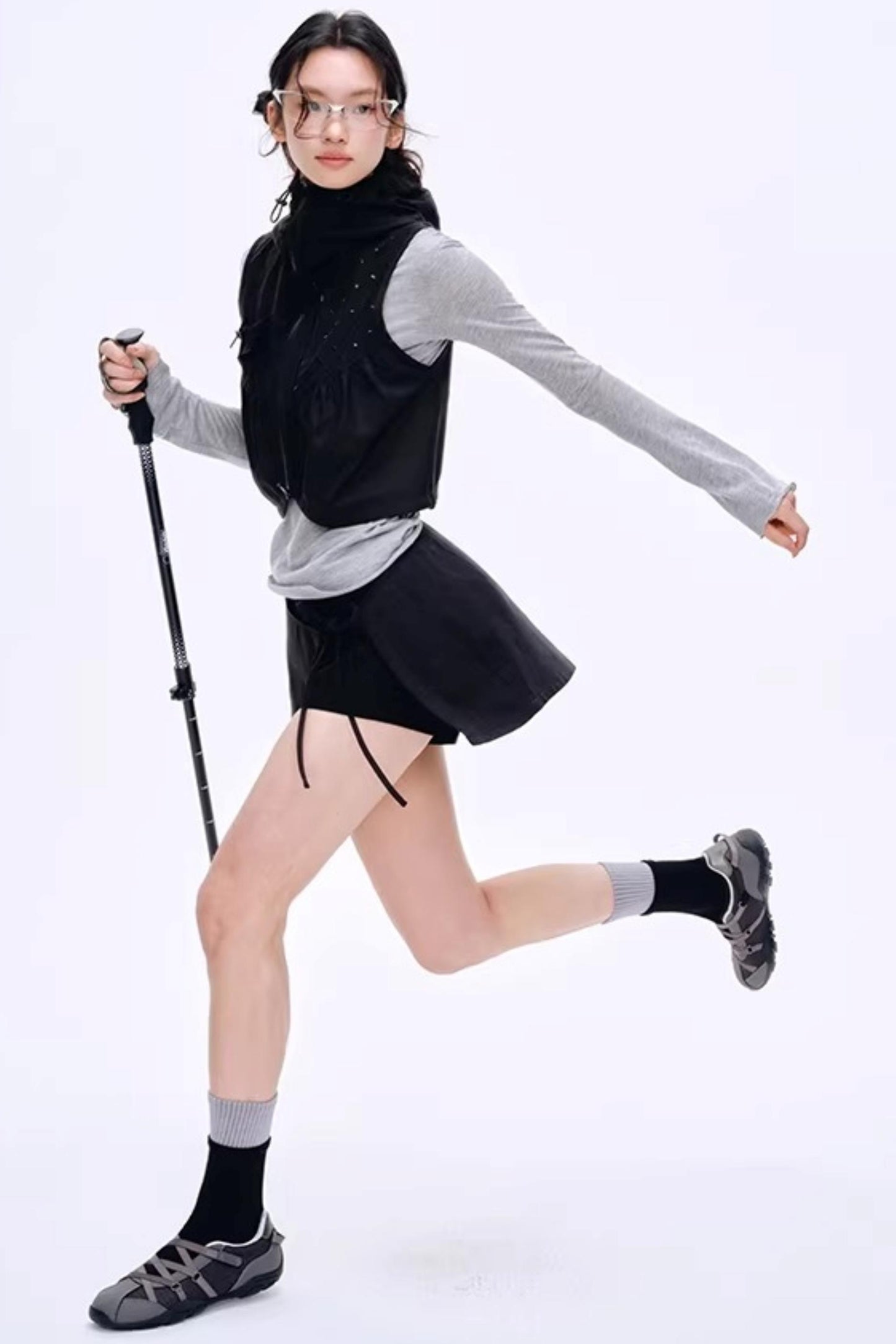 Side Slit Bow Pants Skirt