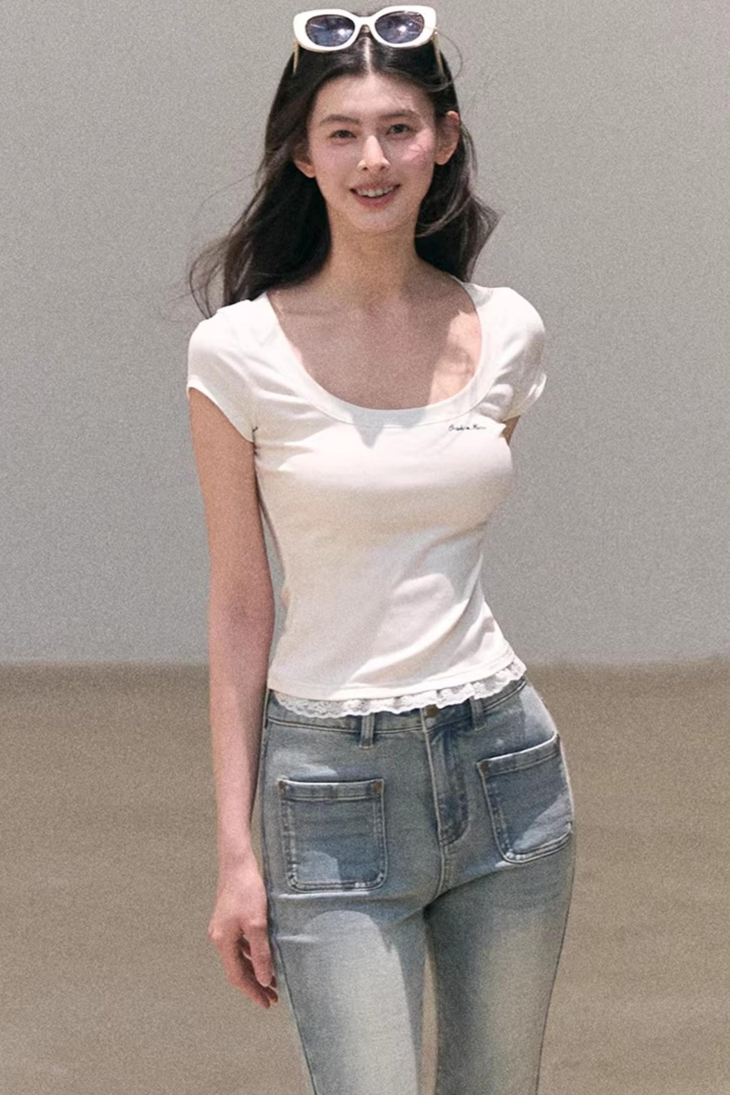 Lace Bohemian Short-Sleeve T-Shirt