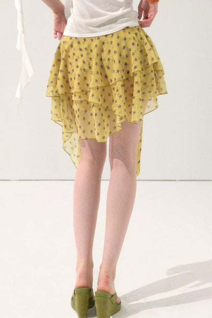 Retro Asymmetrical Tie Skirt