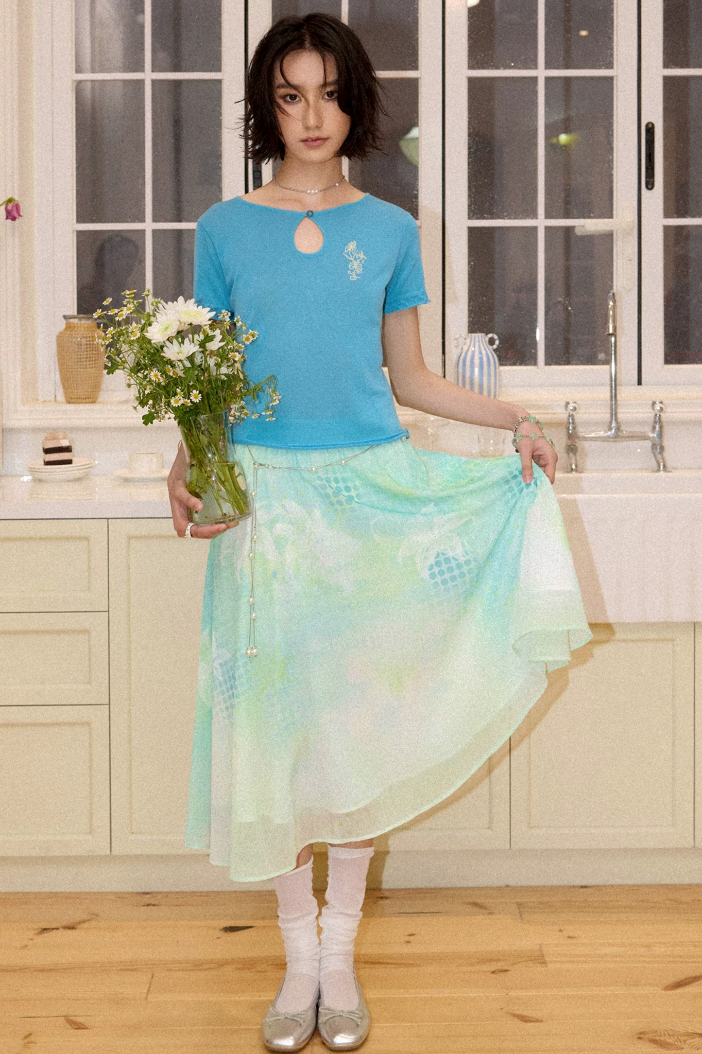 Mint Dreamland Gradient Skirt
