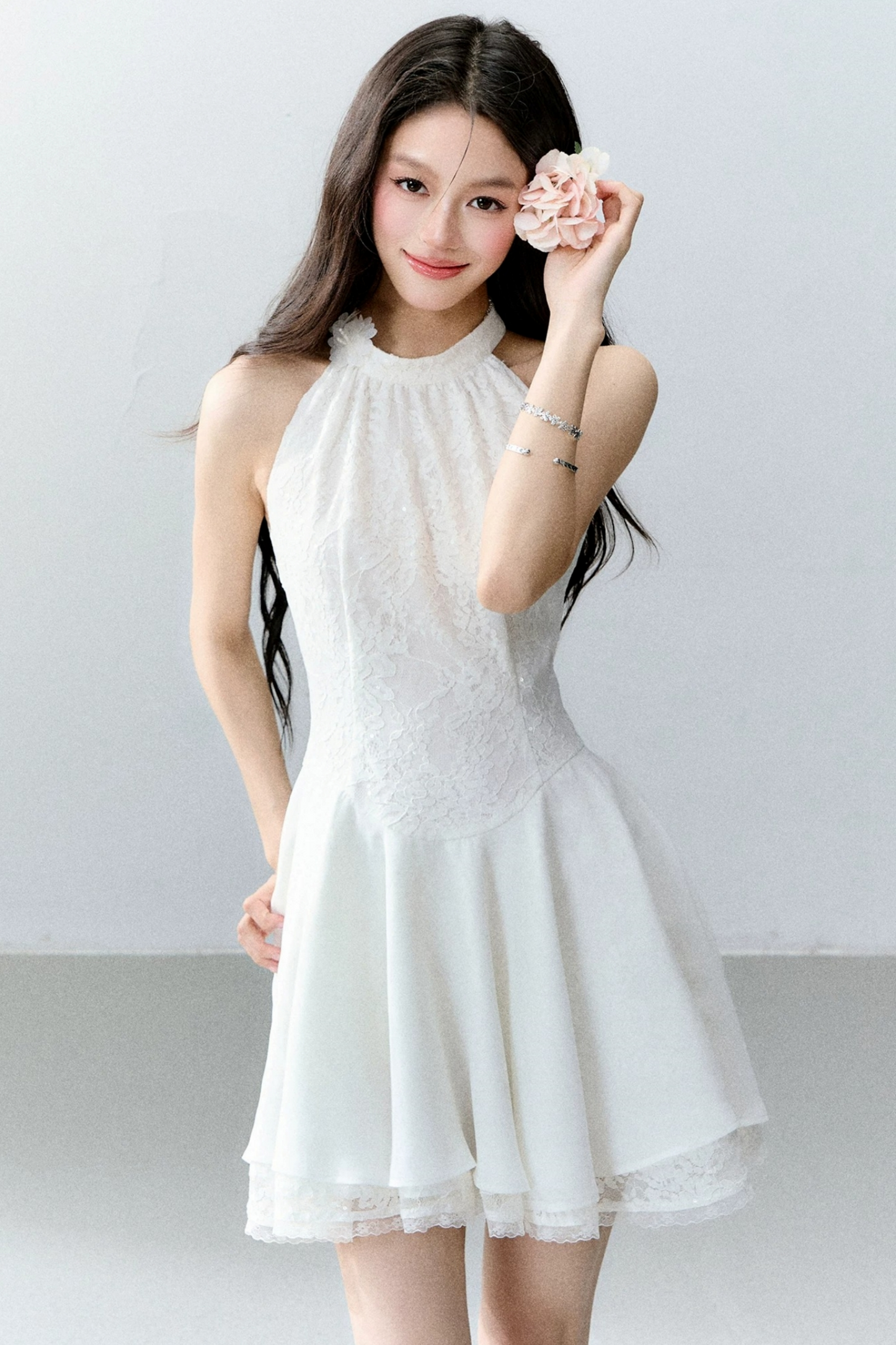 Lace Camellia Sequin Dress