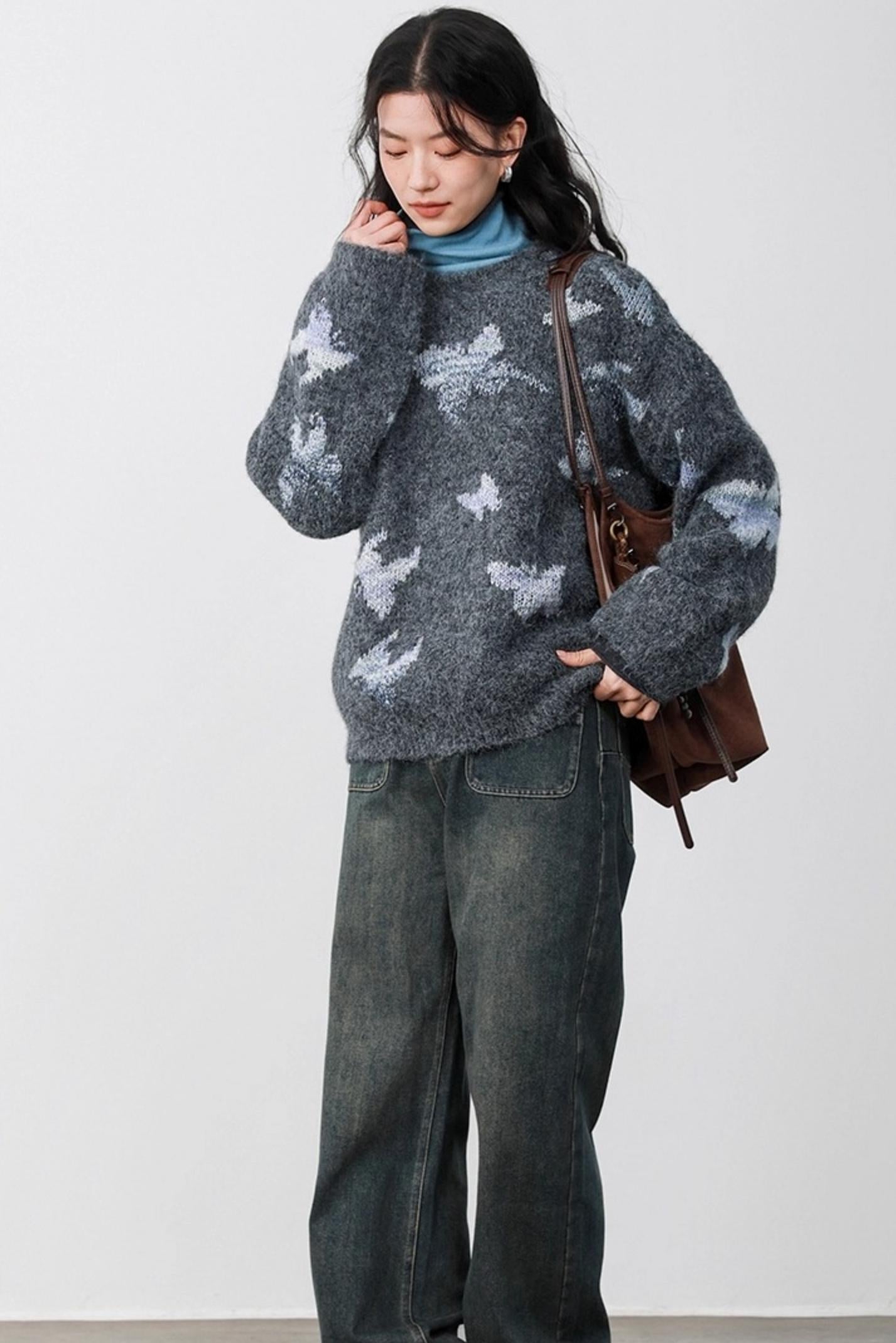 Haze Blue Two-Piece Sweater