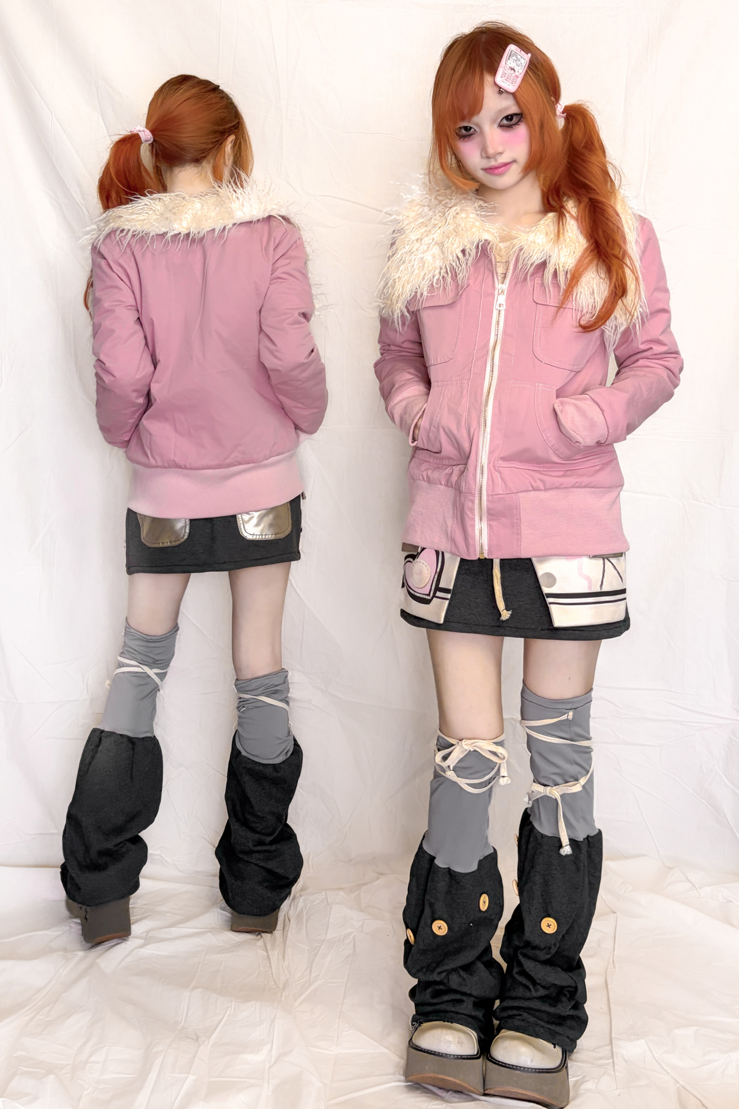 Slim-Fit Plush Collar Jacket