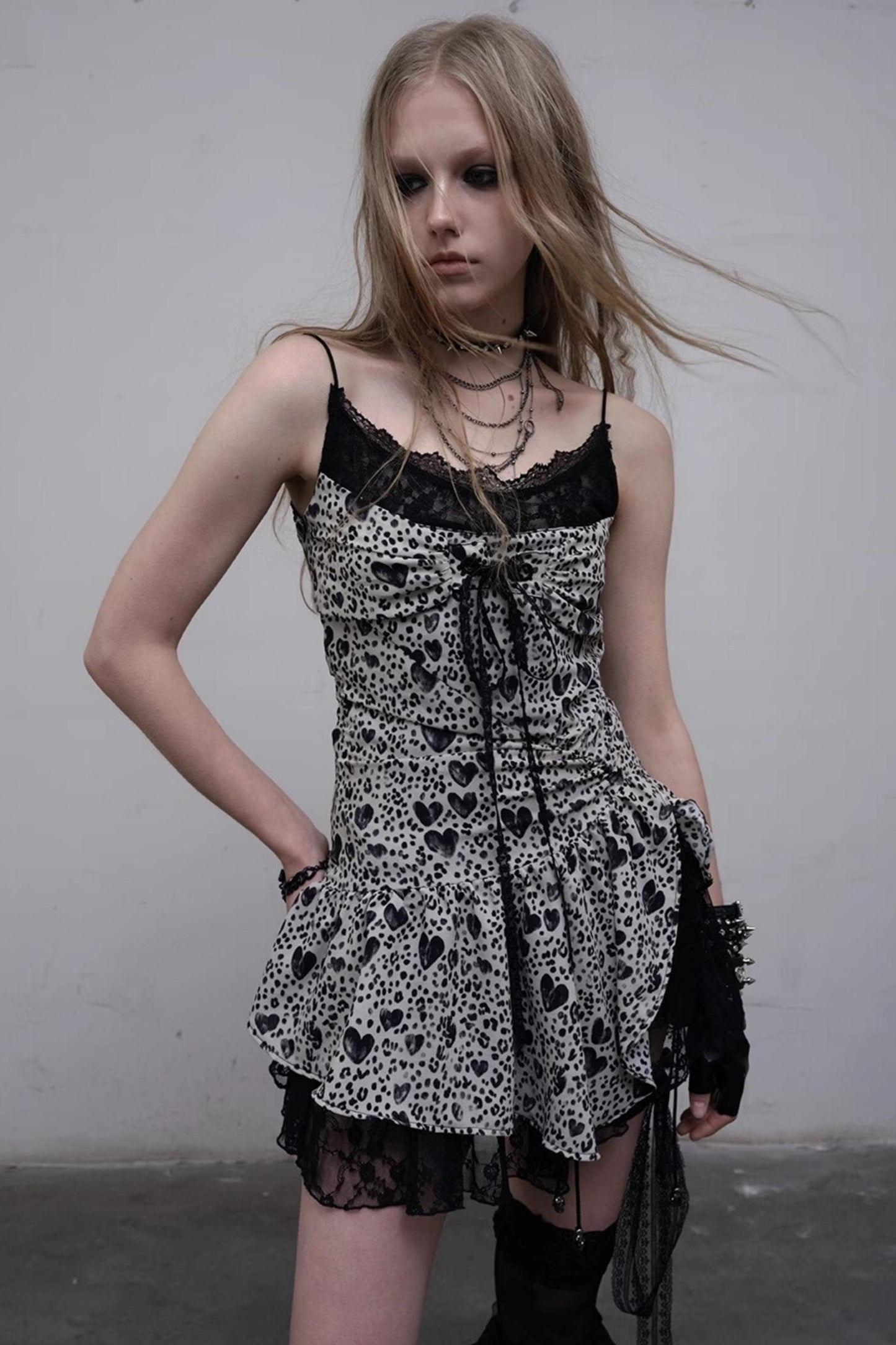 Heart Lace Camisole Dress