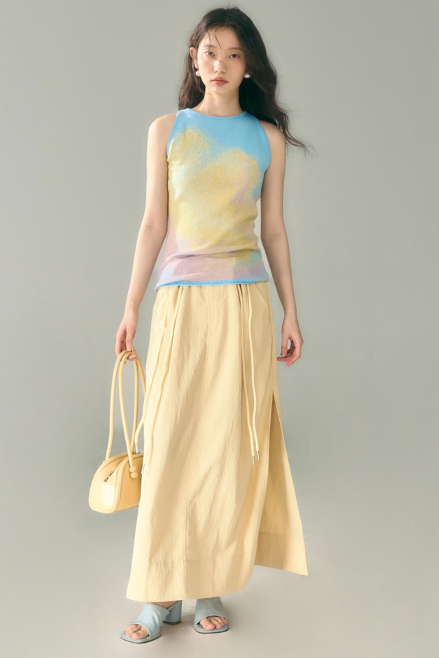 Sunrise Cloud Jacquard Sleeveless Vest