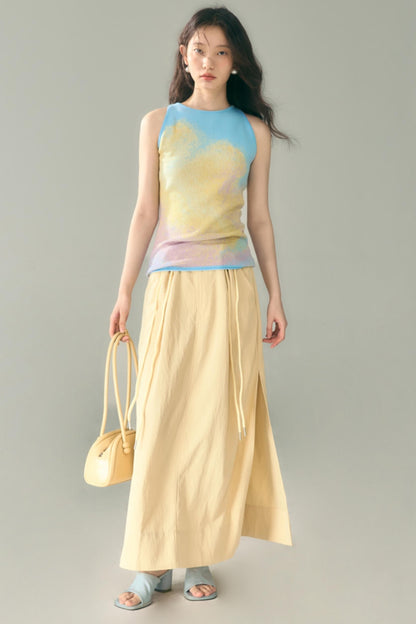 Sunrise Cloud Jacquard Sleeveless Vest