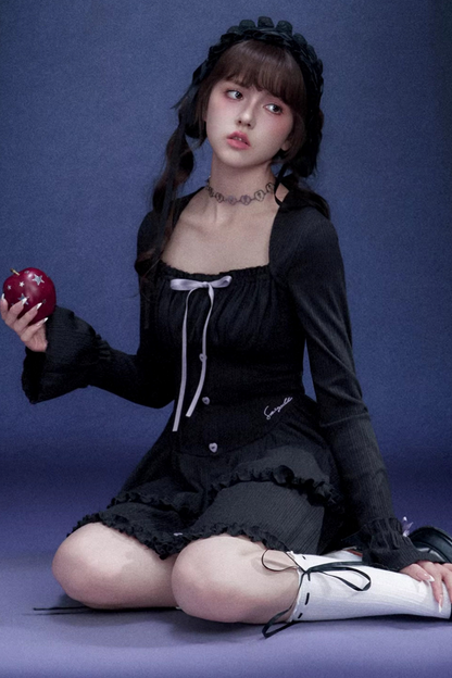 Black and Purple Cake Dress