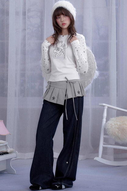 Girl Spirit White Star T-Shirt