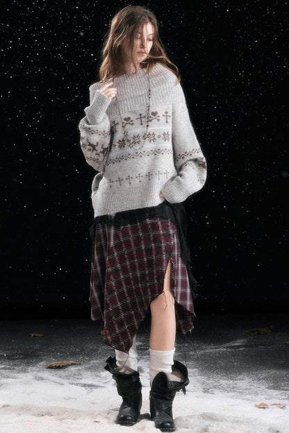 Fair Isle Vintage Sweater Top