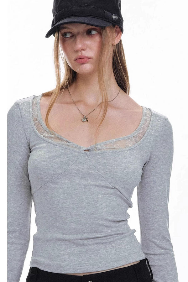 Twisted Lace Knit Top