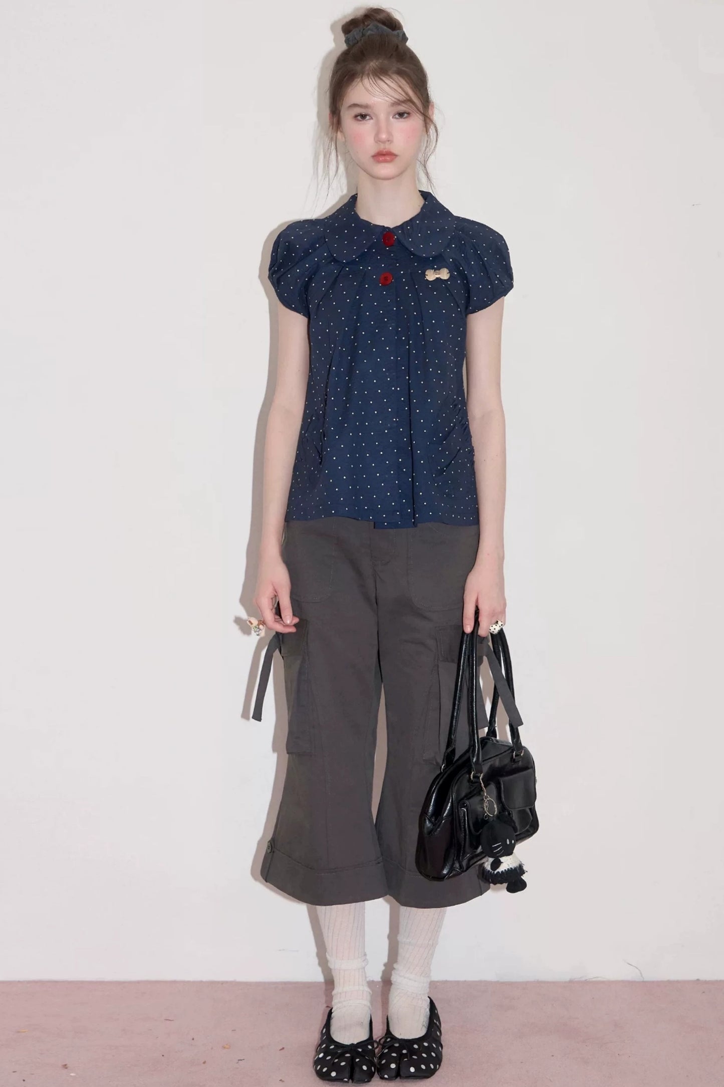 High-Waisted Workwear Casual Pants