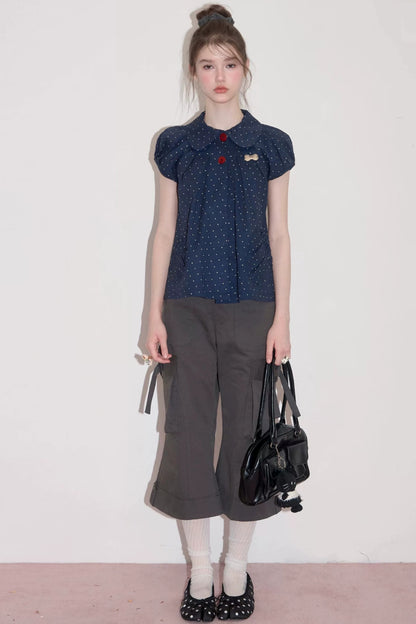 High-Waisted Workwear Casual Pants