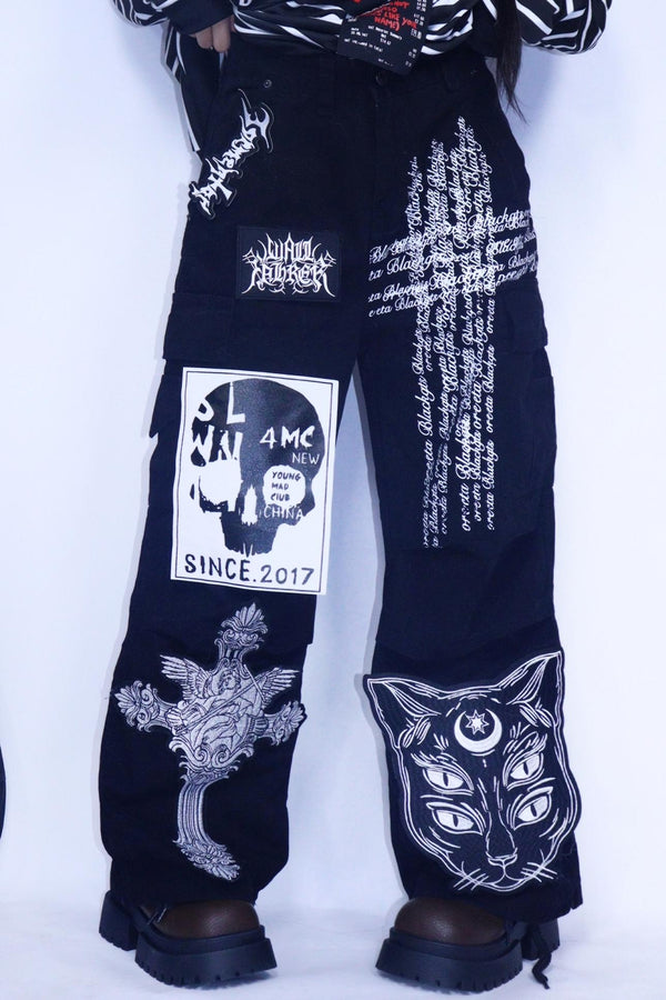 Punk Retro Denim Pants