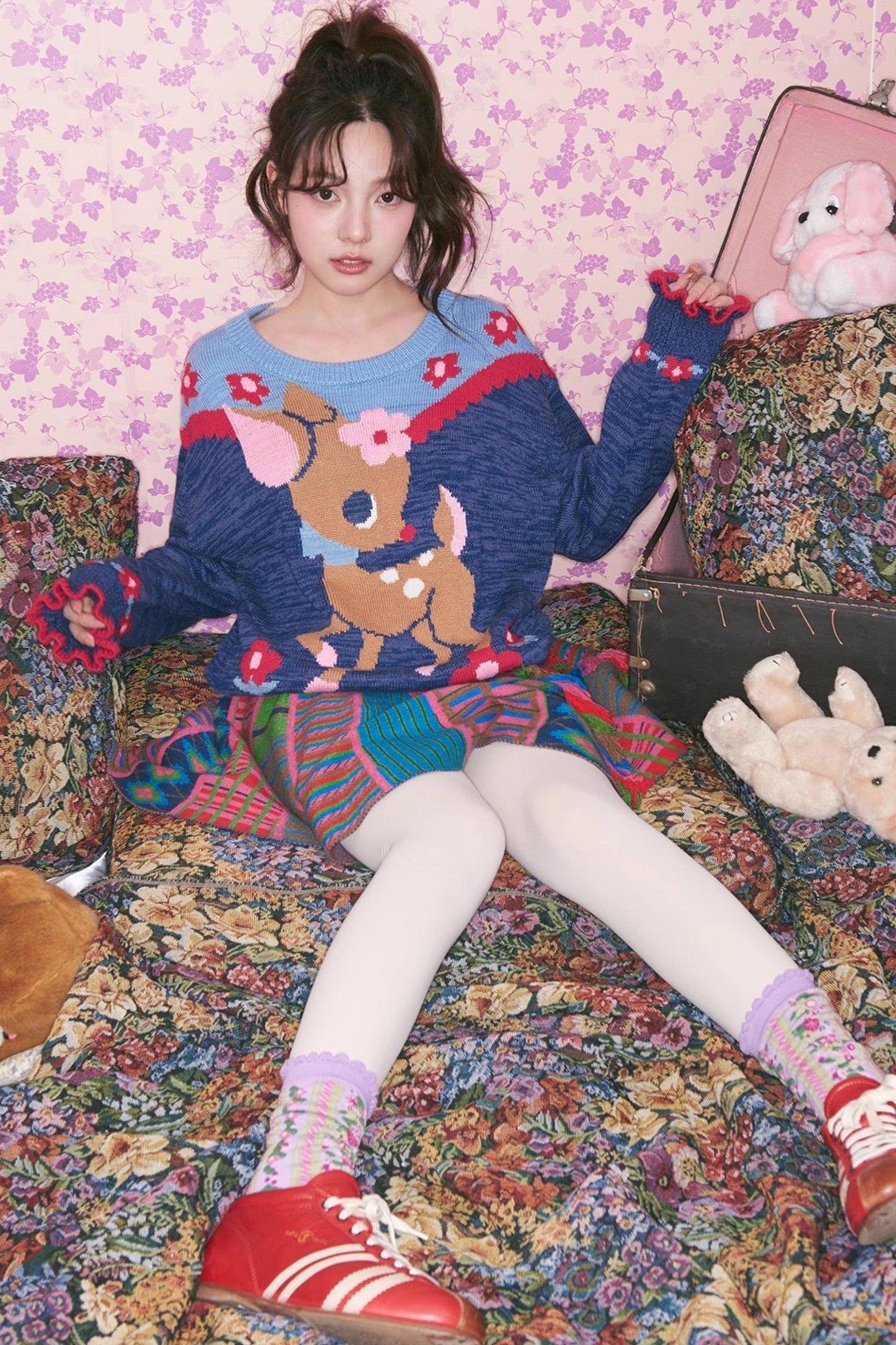 Colorful Ethnic Knitted Skirt