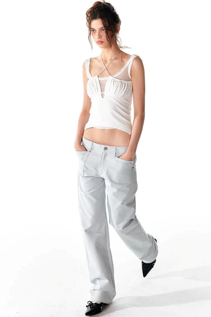 Lace-Trimmed Slim Fit Camisole