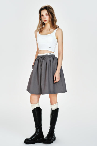 Color Collision Suit Skirt