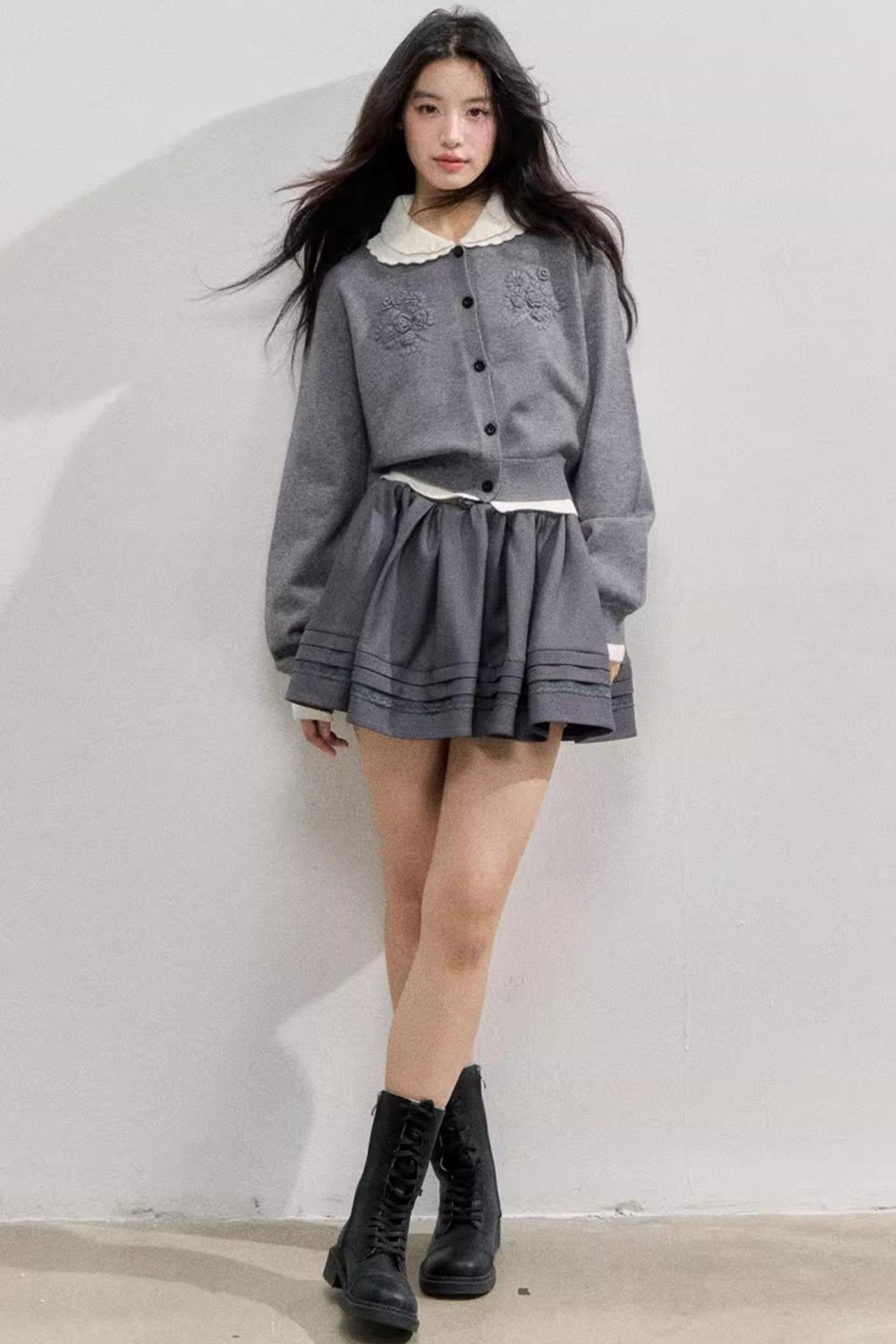 Sunset Rose Crochet Sweater