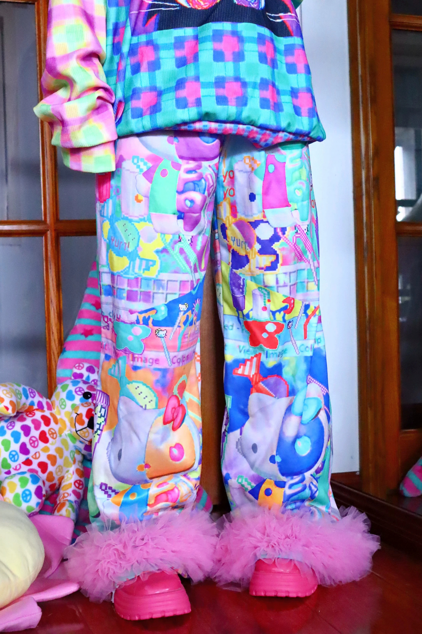 Soda Kitty Y2K Wide-Leg Pants