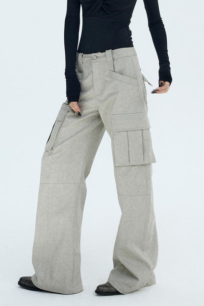 Retro Distressed Glacier Cargo Pants
