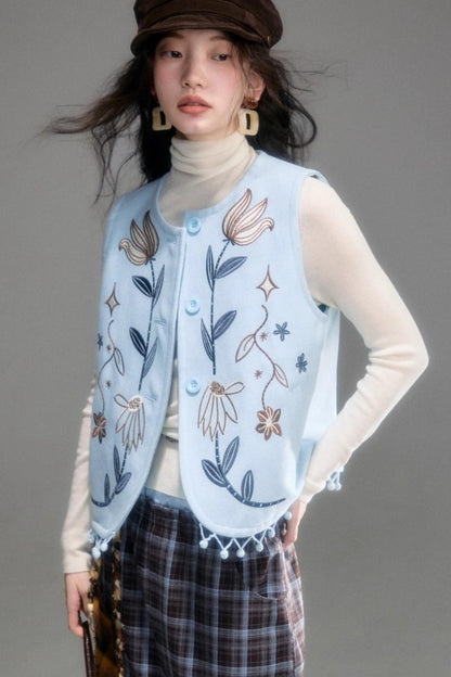 Angel Tulip Vintage Fringed Vest