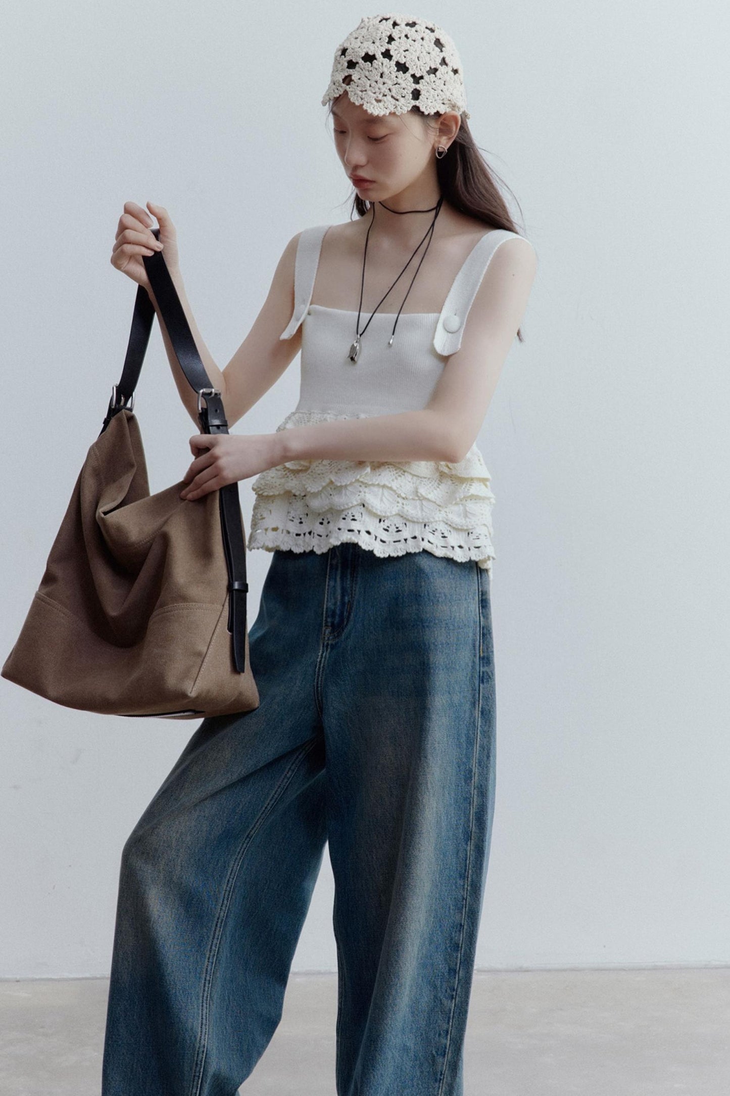 Knitted Almond Cream Hat