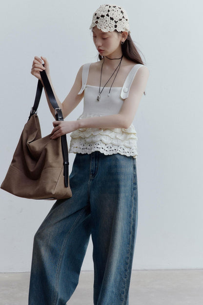 Knitted Almond Cream Hat