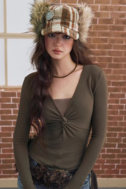 Winter Plush Baseball Cap