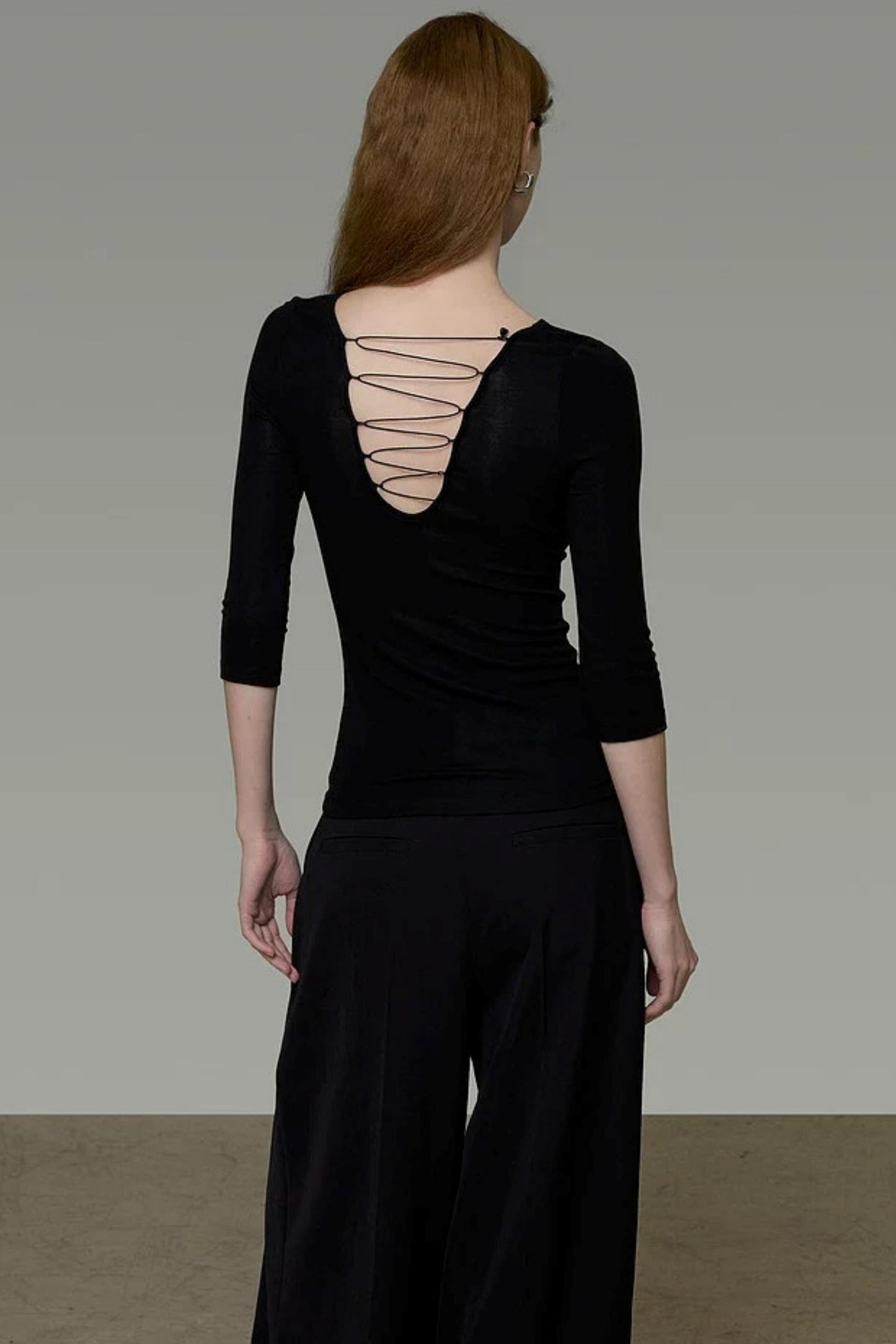 Französisches rückenfreies Designer-Oberteil