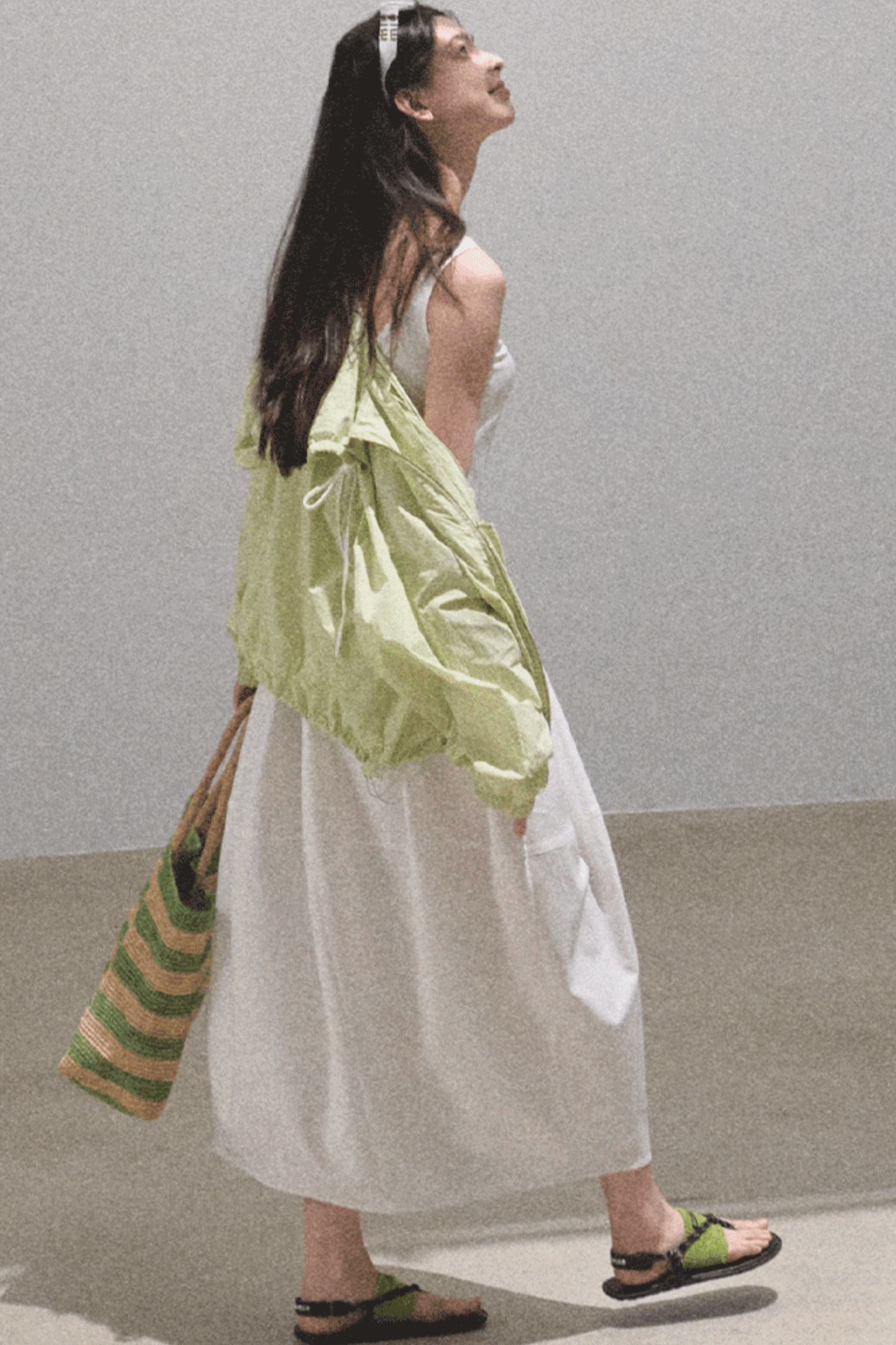 Sycamore Rose Fiber Balloon Skirt Dress