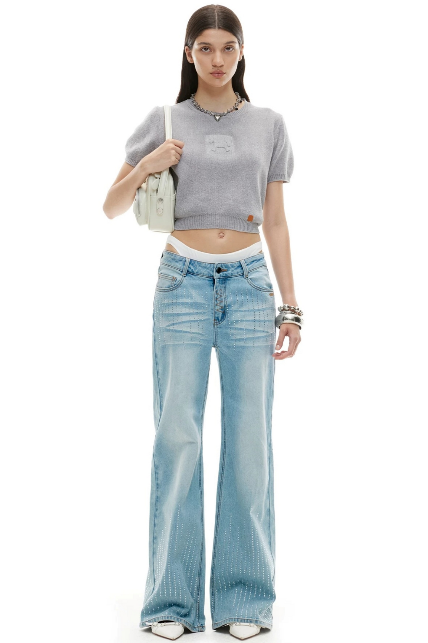 Shiny Vintage Denim Pants