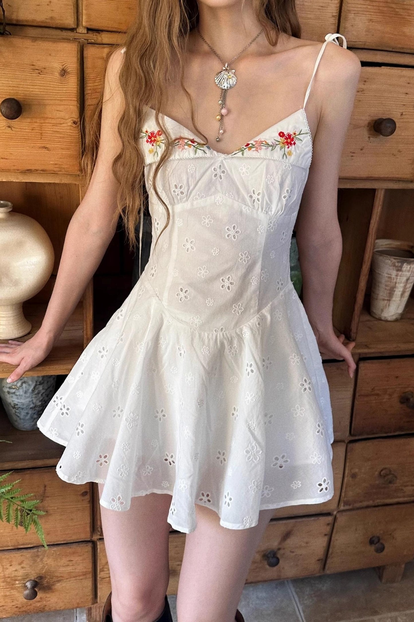 Floral V-Neck Halter A-Line Dress