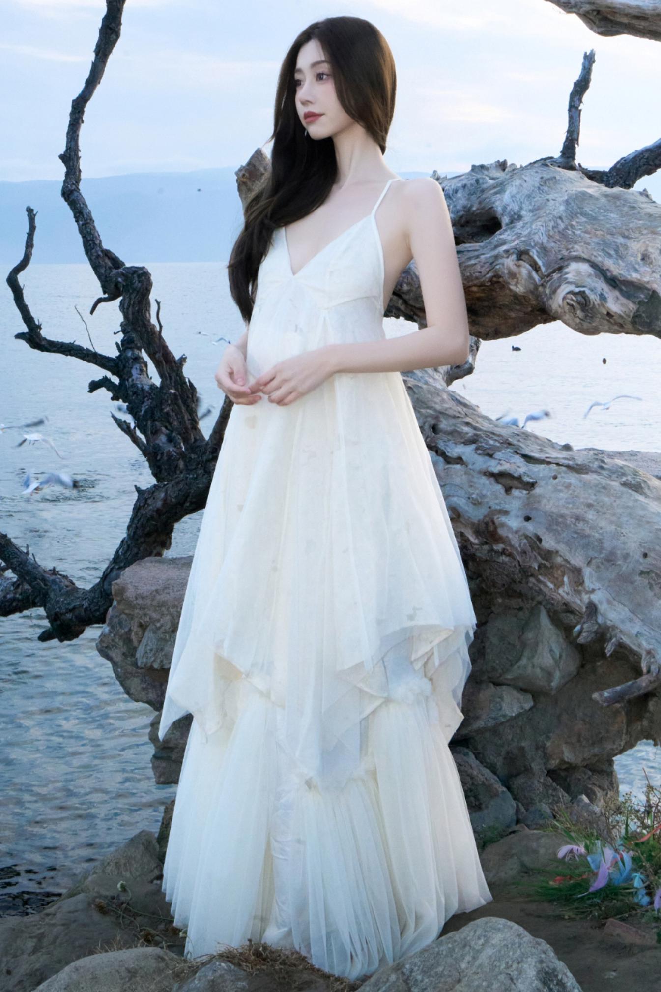 Spring-Summer Mesh Halter Dress