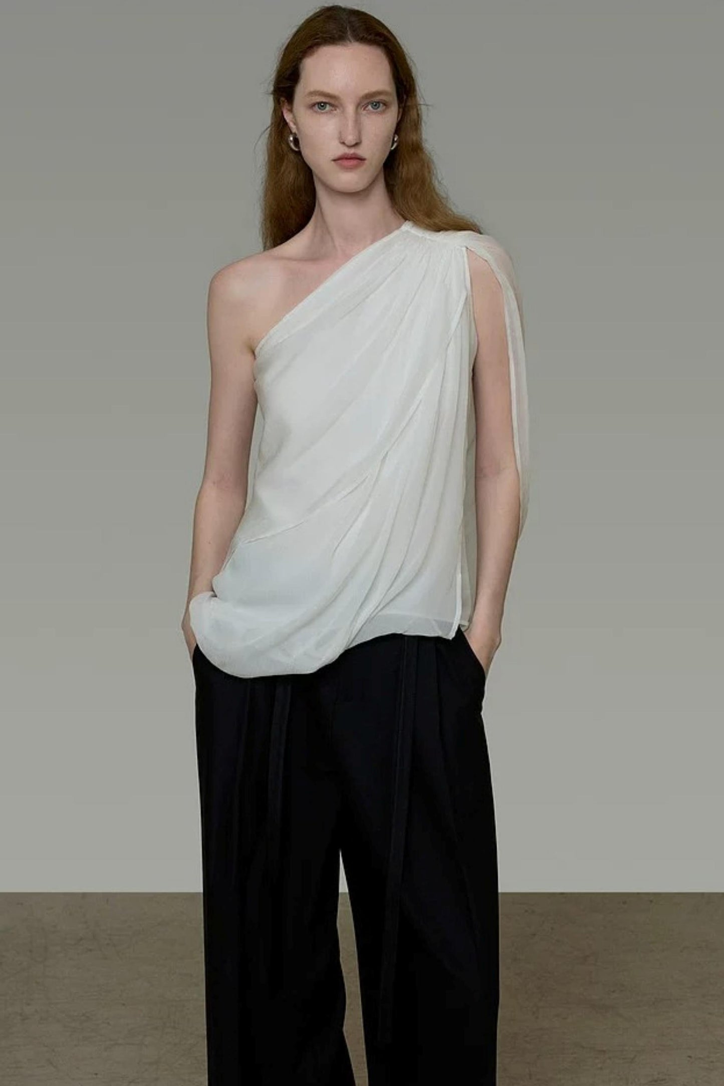 Asymmetrical Ribbon Top