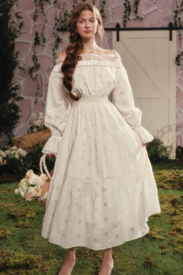 Lacemade Camellia Off-Shoulder Dress