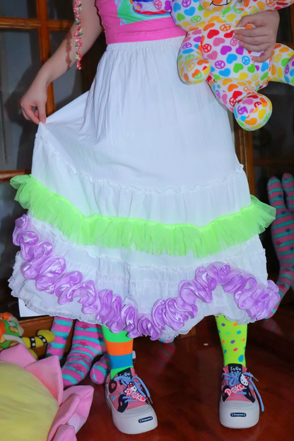 Y2K Lace-Up Puffy Skirt