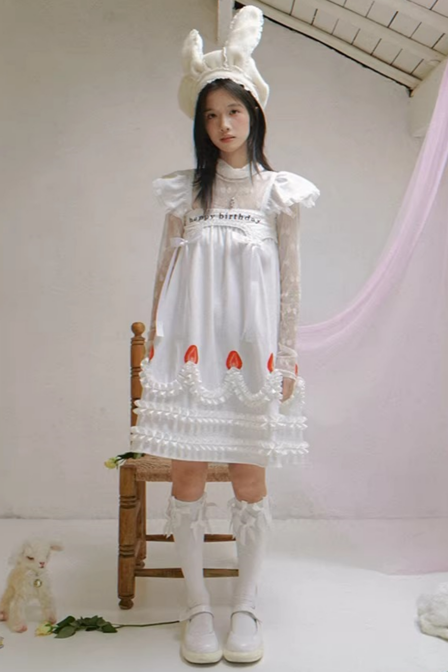 Strawberry Print Skirt Dress