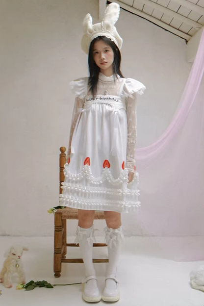 Strawberry Print Skirt Dress